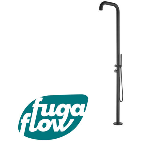 Fugaflow douche d'extérieur autoportante en acier inoxydable 316 douchette à main noir mat