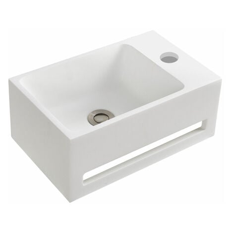 Allibert banio lave-mains 38x17.5cm polyconcrete blanc