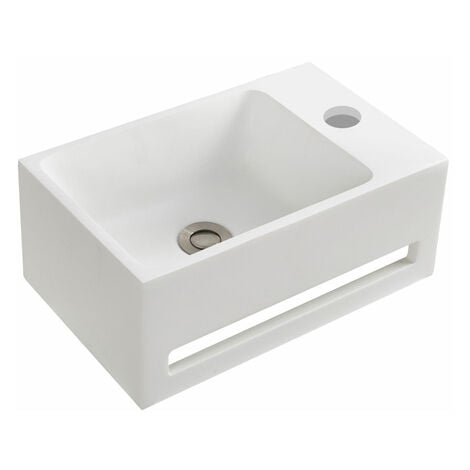Allibert banio lave-mains 38x17.5cm polyconcrete blanc