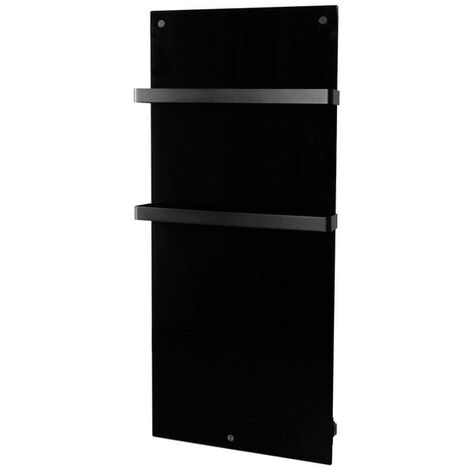Eurom Sani 1000 Comfort Radiateur électrique 127x55cm - 1000 watt - wifi - verre - Noir (1/5)