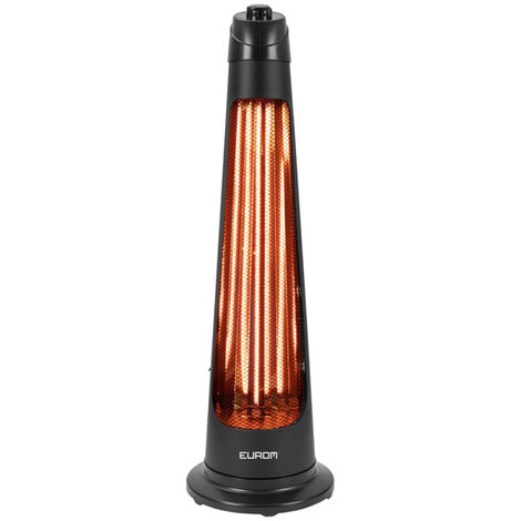 Eurom Chauffage de terrasse Q-Tower 1200 15m2 1200 watt Noir (1/5)