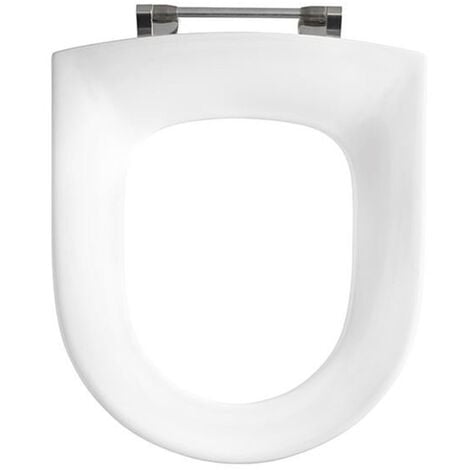 Pressalit Projecta D abattant WC sans couvercle avec charnière uni avec goupille longue montage supérieur blanc