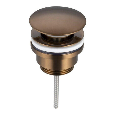 Bonde de lavabo clic clac – Cuivre brossé PVD – Mécanisme à pression – Diamètre 6.3 cm – Laiton de haute qualité – Fortifura