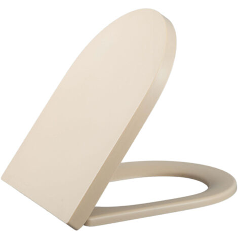QeramiQ Dely Abattant WC - fermeture douce - démontage rapide - 35mm - beige mat