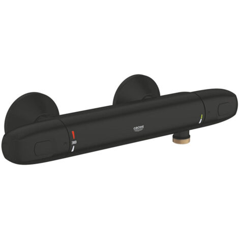 Grohe Grohtherm 1000 Mitigeur douche - thermostatique - cooltouch - noir mat (1/3)