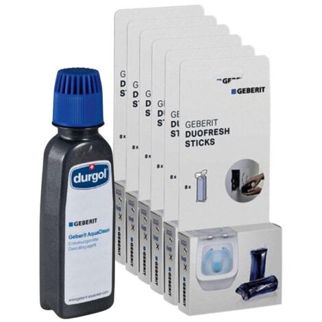 Geberit Pack avantage incluant DuoFresh Sticks 48 pièces & 1 bouteille de détartrant Aquaclean
