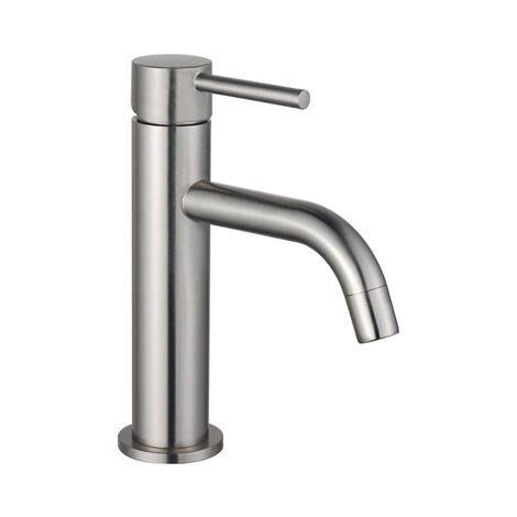 FugaFlow Eccelente Sobrado Slim Slim Robinet de lavabo 1 trou H17.3cm à poser Inox brossé (1/4)