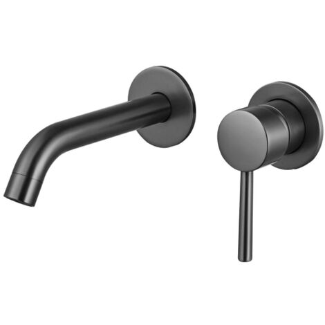 FugaFlow Eccelente Sobrado Robinet lavabo encastrable 2 trous avec partie encastrable Gun metal (1/4)