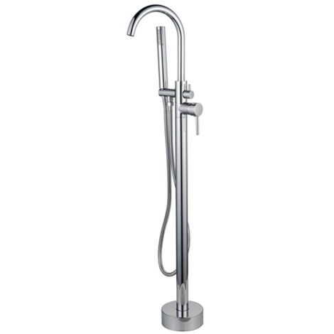 FugaFlow Eccelente Sobrado Robinet de bain hors sol 107.8cm avec douchette Chrome brillant (1/4)