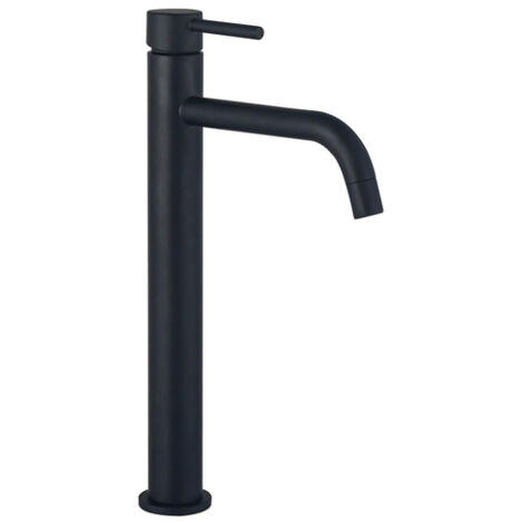 FugaFlow Eccelente Sobrado Slim Slim Mitigeur rehaussé lavabo 32.6cm Noir mat (1/4)