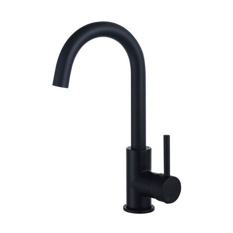 FugaFlow Eccelente Sobrado Mitigeur lavabo rehaussé avec bec rotatif Noir mat (1/4)