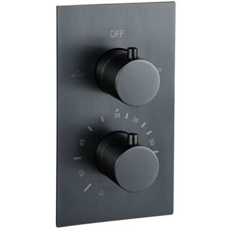 FugaFlow Eccelente Sobrado Robinet encastrable avec partie encastrable 2 voies Gun Metal (1/4)