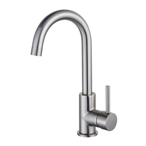 FugaFlow Eccelente Sobrado Mitigeur lavabo rehaussé avec bec rotatif Inox brossé PVD (1/4)