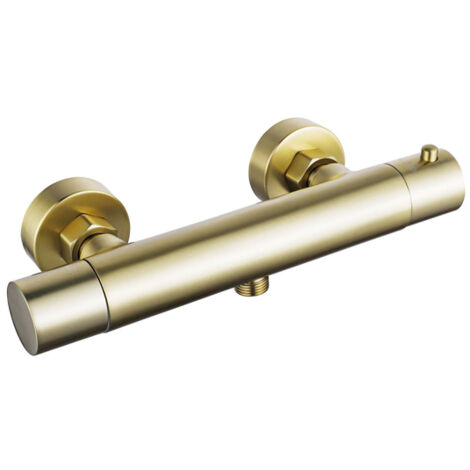 FugaFlow Eccelente Sobrado Mitigeur douche thermostatique mural Laiton brossé (1/4)