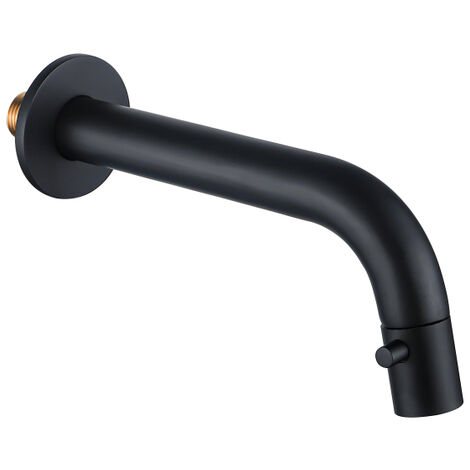 Fortifura Calvi Robinet de lave-main - encastré - bec 18 cm - ajustable - finition noire mate