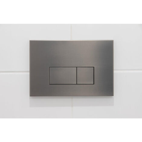 FugaFlow Eccelente Press Plaque de commande DualFlush pour bâti-support Geberit UP320 Métal rectangulaire Gunmetal