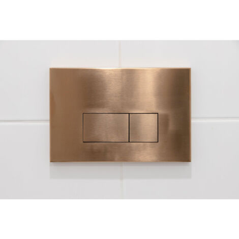 FugaFlow Eccelente Press Plaque de commande DualFlush pour bâti-support Geberit UP320 Métal boutons rectangulaires cuivré