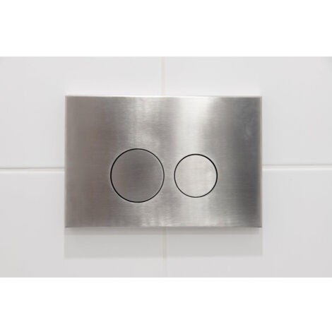 FugaFlow Eccelente Press Plaque de commande DualFlush pour bâti-support Geberit UP320 Métal rond Steel
