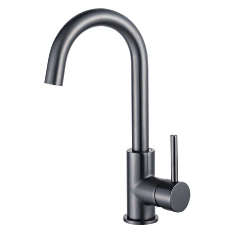 FugaFlow Eccelente Sobrado Robinet de cuisine - bec rotatif - PVD - Gunmetal (1/4)