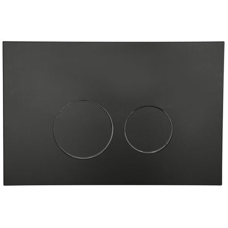 FugaFlow Eccelente Press Plaque de déclenchement DualFlush pour bâti-support Geberit UP320 ABS Rond Noir mat
