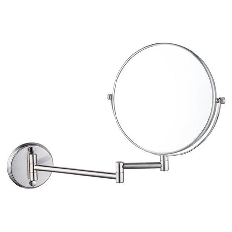 Fugaflow miroir de maquillage - 20cm - rond - PVD - inox brossé (1/5)
