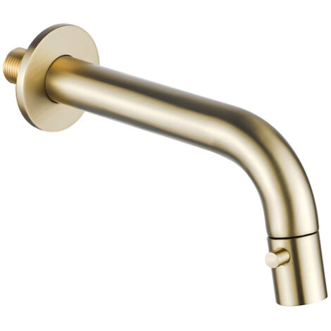 Fortifura Calvi Robinet de fontaine - encastré - bec 18cm - raccourcissable - PVD - laiton brossé (or) -