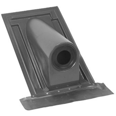 Ubbink chapeau de passage de toit en plastique 80-131mm 30-45° avec pièce de recouvrement universelle
