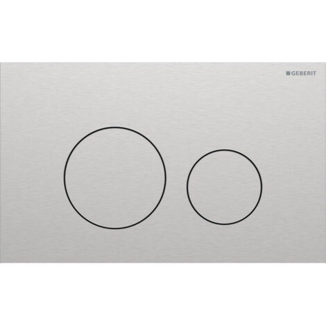 Geberit Sigma40 plaque de commande - chasse d'eau à 2 touches - extra plate - boutons ronds - inox - inox brossé (1/5)