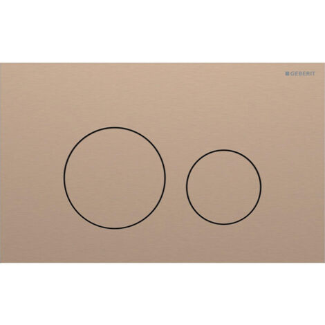 Plaque de commande Geberit Sigma40 - chasse d'eau à 2 boutons - rond - inox - or rouge brossé