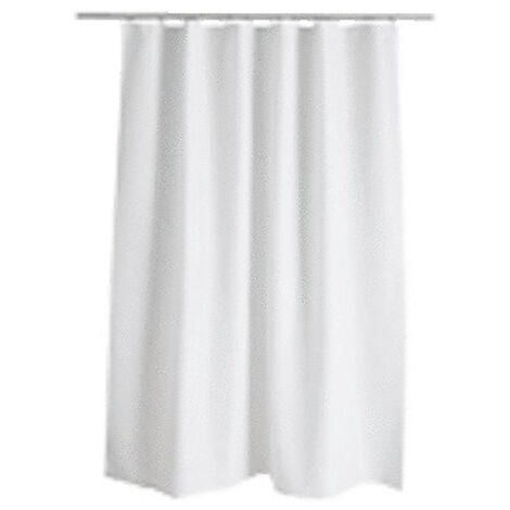 Rideau De Douche PEVA Sans Crochets - 180x188 Cm, Calibre 8, Imperméable - Design à Anneaux Fendus, Facile à Installer