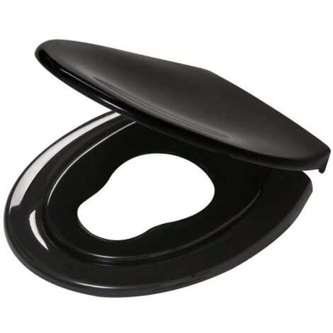 Tiger Tulsa Abattant WC avec siège enfant - Thermoplast - Noir