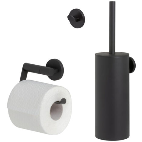 Set d'accessoires de toilette Tiger Noon - porte-brosse de toilette - fermé - porte-rouleau de toilette - sans couvercle - crochet à serviette - (1/5)