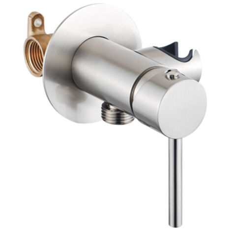 Fortifura Calvi Mélangeur Bidet - avec support de douchette - inox brossé (1/3)