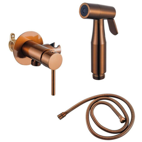 Fortifura Calvi Mitigeur Bidet - support douchette - flexible de douche 100cm - douchette bidet - cuivre brossé