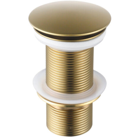 Bonde de vidage allongée 1 1/4'' – Laiton brossé PVD doré – Mécanisme de bonde pour évacuation efficace – Design élégant – Fortifura