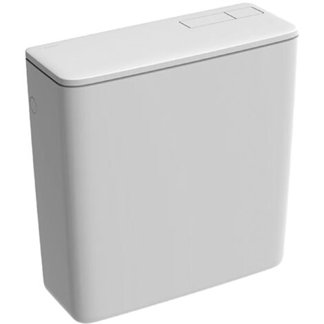 Geberit Duobloc réservoir de chasse apparent 400x140x405 mm chasse à deux volumes blanc plastique raccordement de l'alimentation en eau sur le côté (1/2)