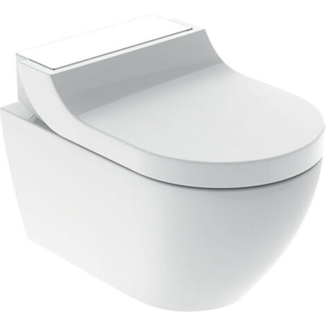 Geberit AquaClean WC Japonais Tuma Confort complèt avec Rimfree cuvette murale verre blanc