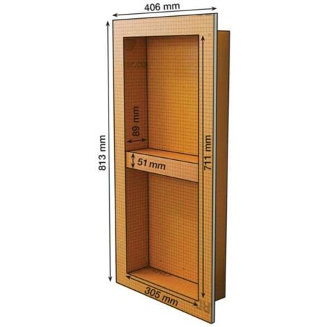 Schlüter-Systems Kg Deutschland – Niche murale Kerdi-Board-N 305x711x89 mm – Installation étanche – Pour salles de bains et douches – Facile à carreler (1/4)
