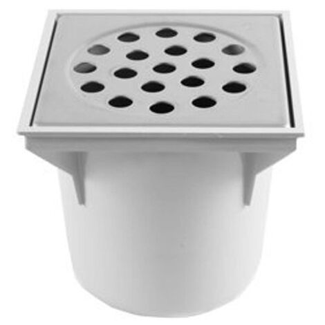 Wavin ABS drain de plancher avec évacuation verticale 75mm 20x20cm gris (1/3)