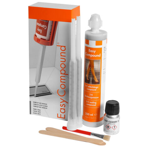 Easydrain Easy Compound set : Easy Compound récipient, 2 mélangeurs, pot d'Easy Cleaner 22, pinceau et 2 spatule (1/3)