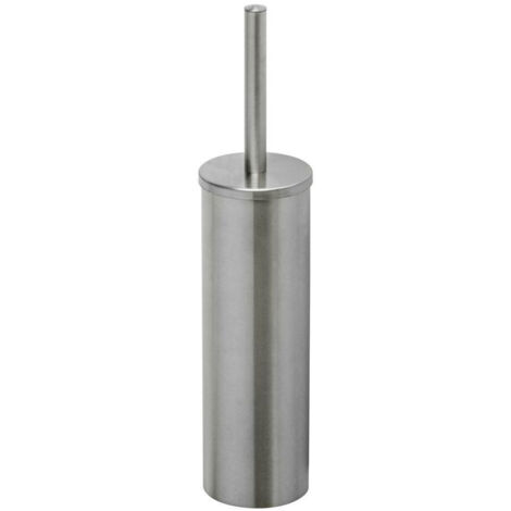 Geesa Nemox Brosse de toilette - sur pied - tête de brosse blanche - inox brossé