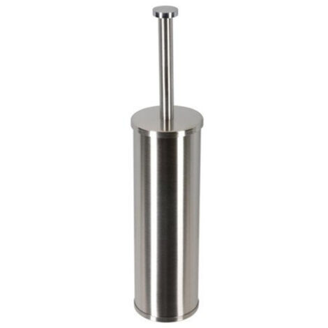 Geesa Nemox Brosse de toilette - sur pied - tête de brosse blanche - inox brossé