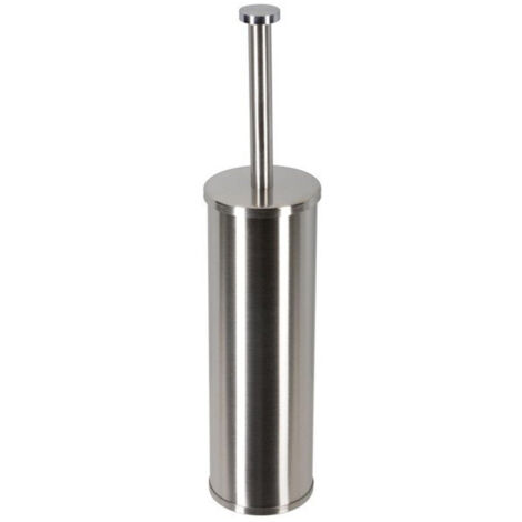 Geesa Nemox Brosse de toilette - sur pied - tête de brosse blanche - inox brossé