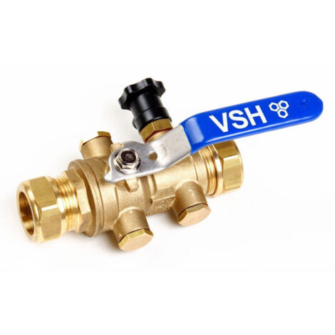 Vsh Ea protect clapet anti-retour avec vanne à bille 15x15 mm laiton (1/3)