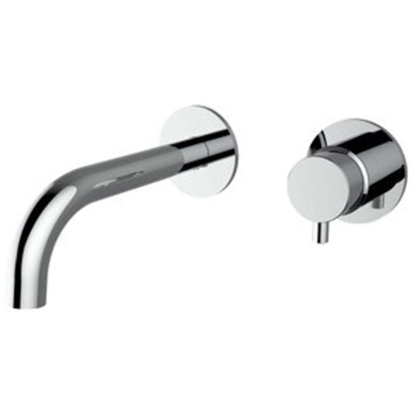 Plieger Napoli Mitigeur encastré 2 trous 1 levier avec bec 18.3cm incl. pièce de montage chrome (1/2)