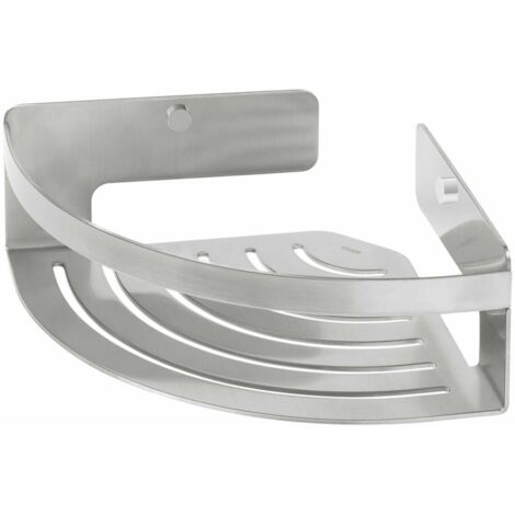Tiger Caddy Corbeille porte savon d'angle 18.4x7x18.4cm inox brossé