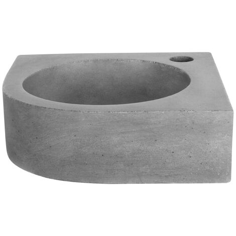 Differnz Cleo Lave-mains d'angle 31.5x31.5cm béton gris foncé