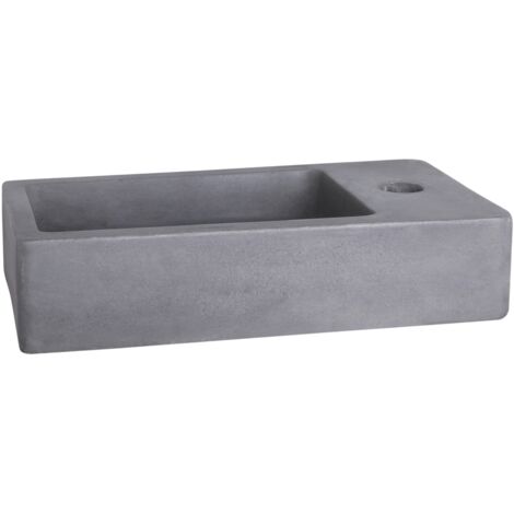 Differnz Force lave-mains 40x22x8cm 1 trou de robinet Béton (1/5)