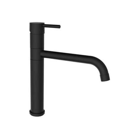 Plieger Napoli Robinet de cuisine 1 trou avec bec pivotant démarrage à froid noir mat (1/2)