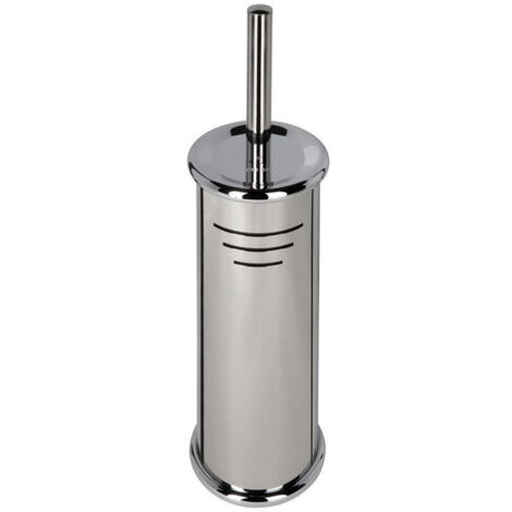 Brosse de toilette Geesa Hotel avec support Chrome (tête de brosse blanche) (1/2)